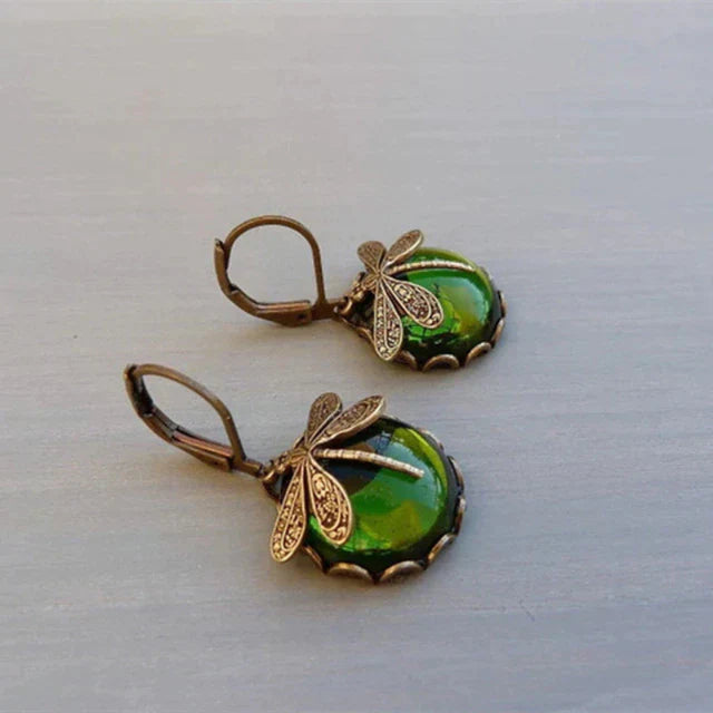 Stilvolle Kristall Antikgold-Ohrringe - Amarae | Shop Nory