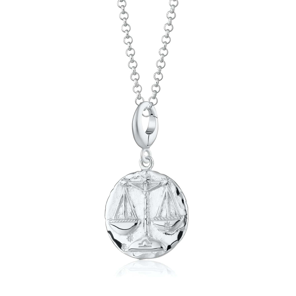 Silber Waage Tierkreis Charm Halskette | Shop Nory