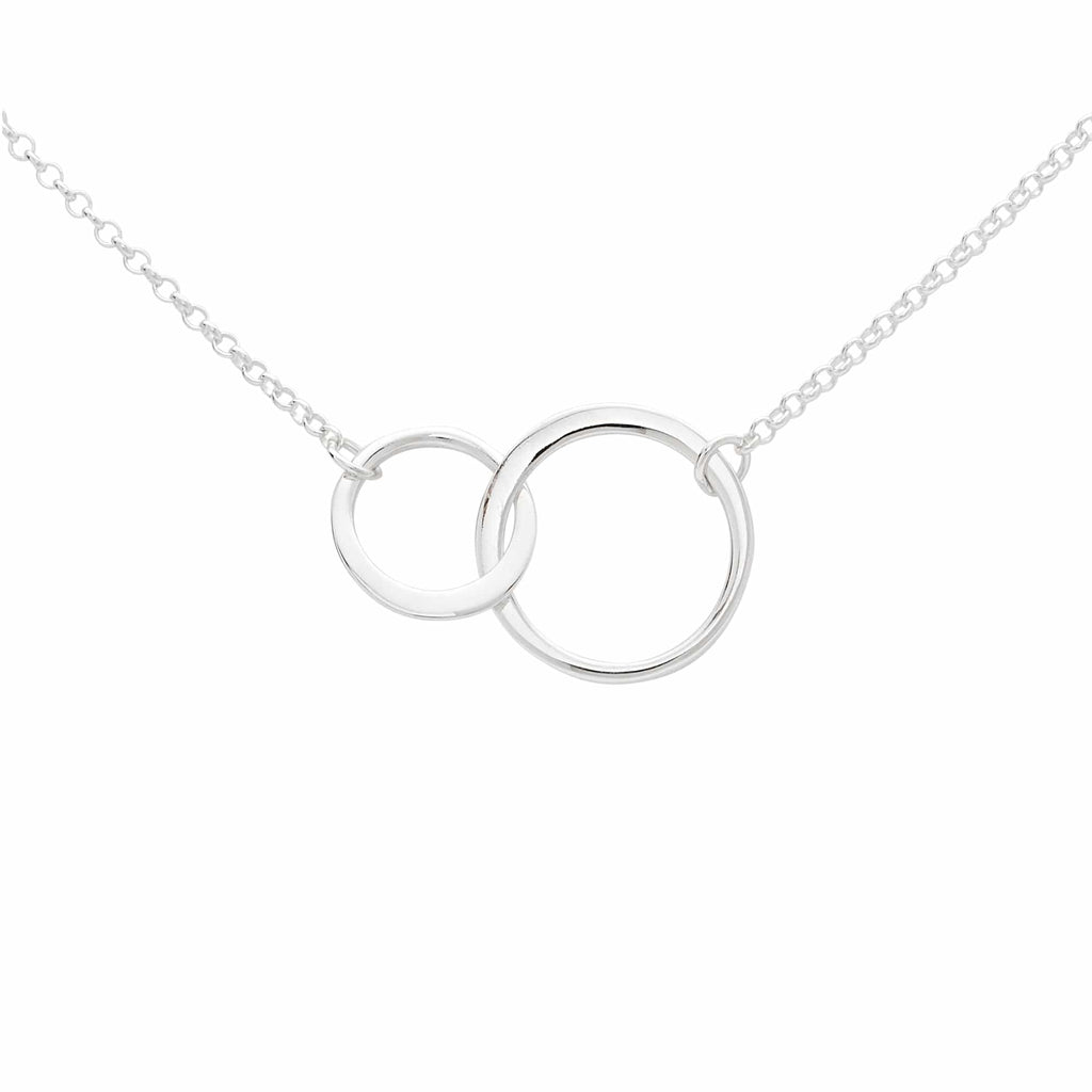 Silberne Verbundene Kreise Halskette | Shop Nory
