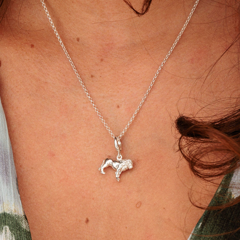 Silberner Löwe Charm Halskette | Shop Nory
