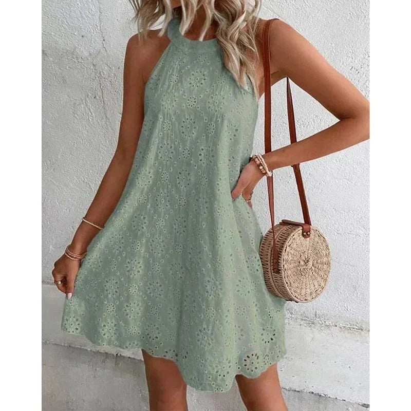 Shopnory | Lässig Mini Kleid Ärmellos