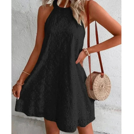 Shopnory | Lässig Mini Kleid Ärmellos