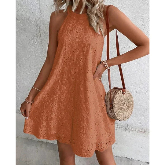 Shopnory | Lässig Mini Kleid Ärmellos