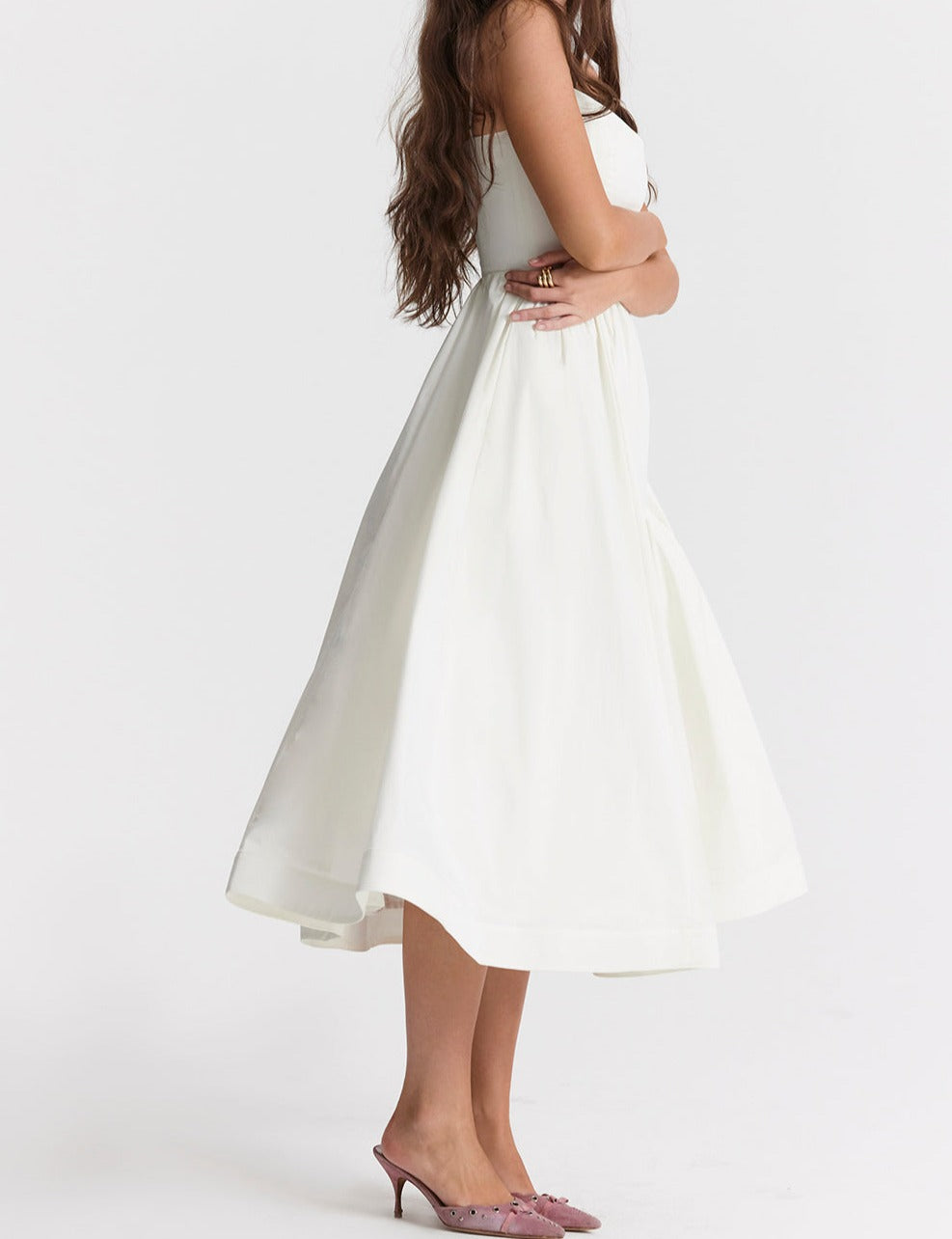 Elegantes Midikleid Look