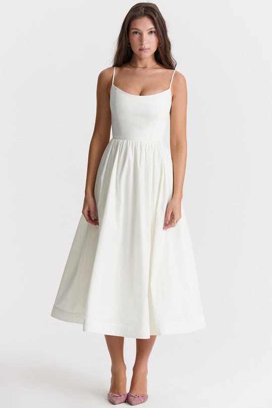 Elegantes Midikleid Look