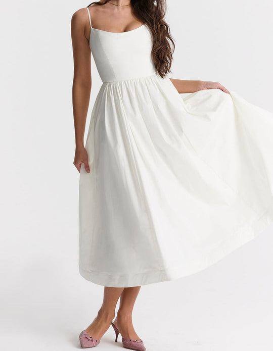 Elegantes Midikleid Look