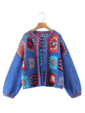 Häkel Frauen Strickjacke Pullover