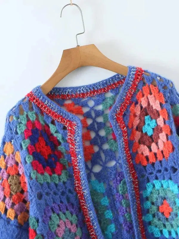 Häkel Frauen Strickjacke Pullover