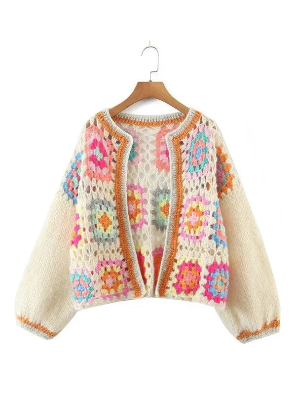 Häkel Frauen Strickjacke Pullover