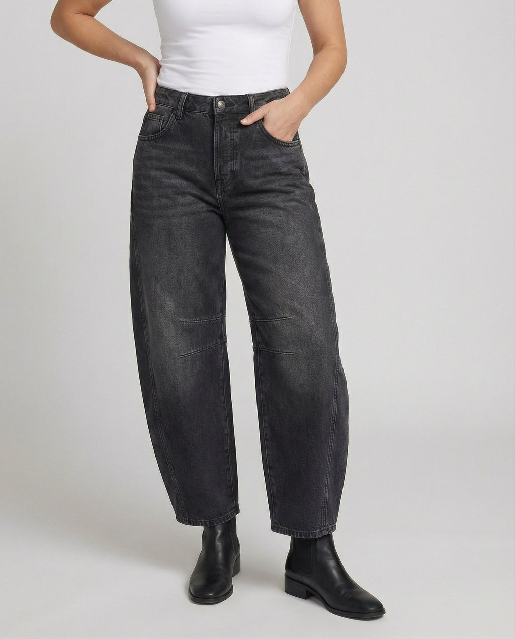 ShopNory | Mid Rise Barrel Jeans für Damen