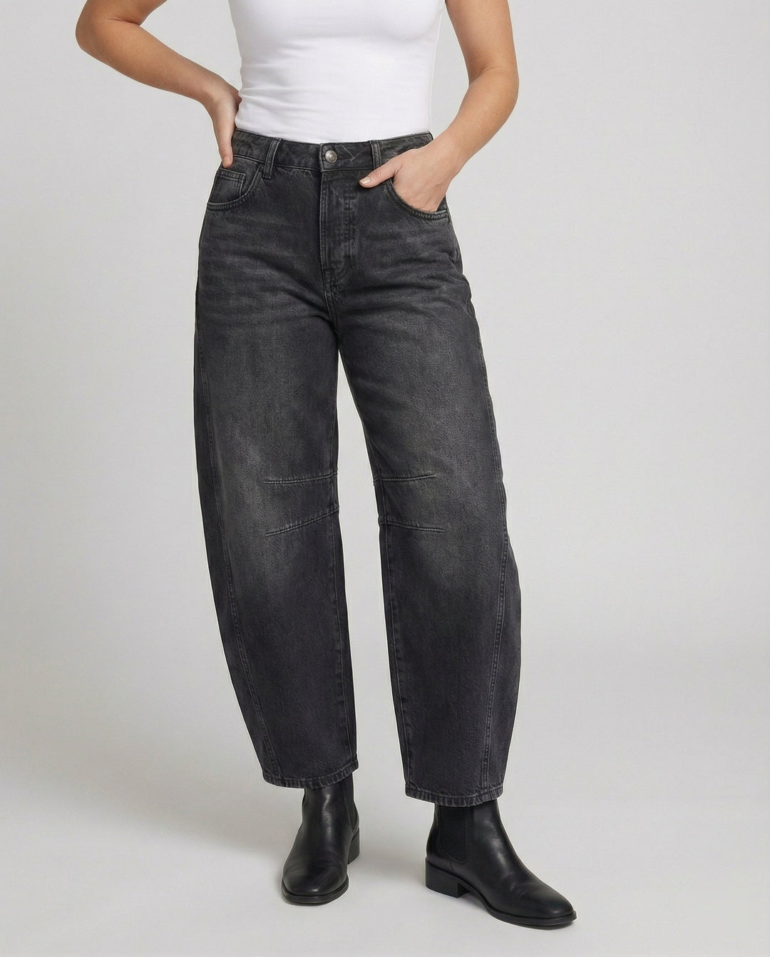 ShopNory | Mid Rise Barrel Jeans für Damen