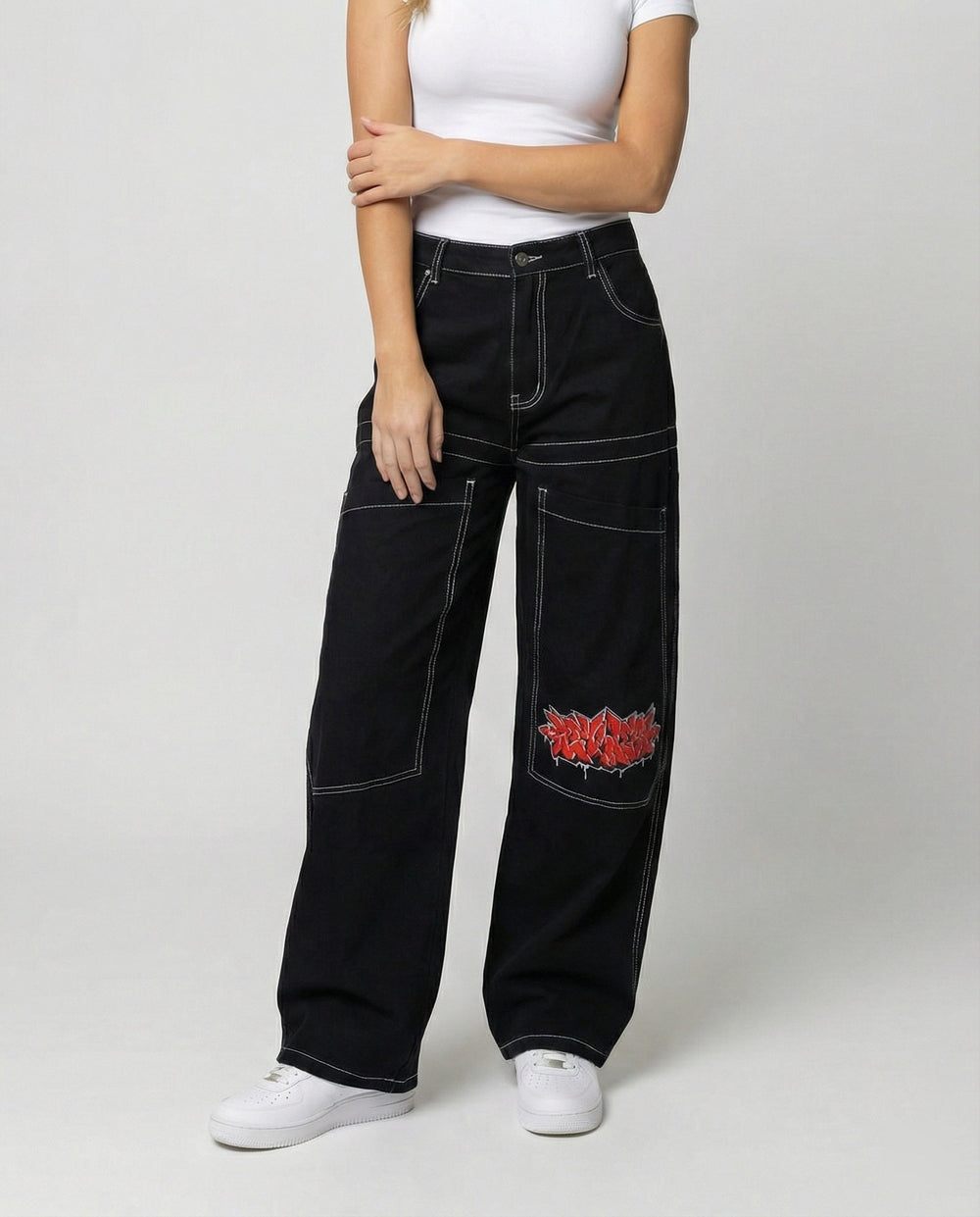Denim Baggy Jeans mit Weiter Passform & Lässigem Stil