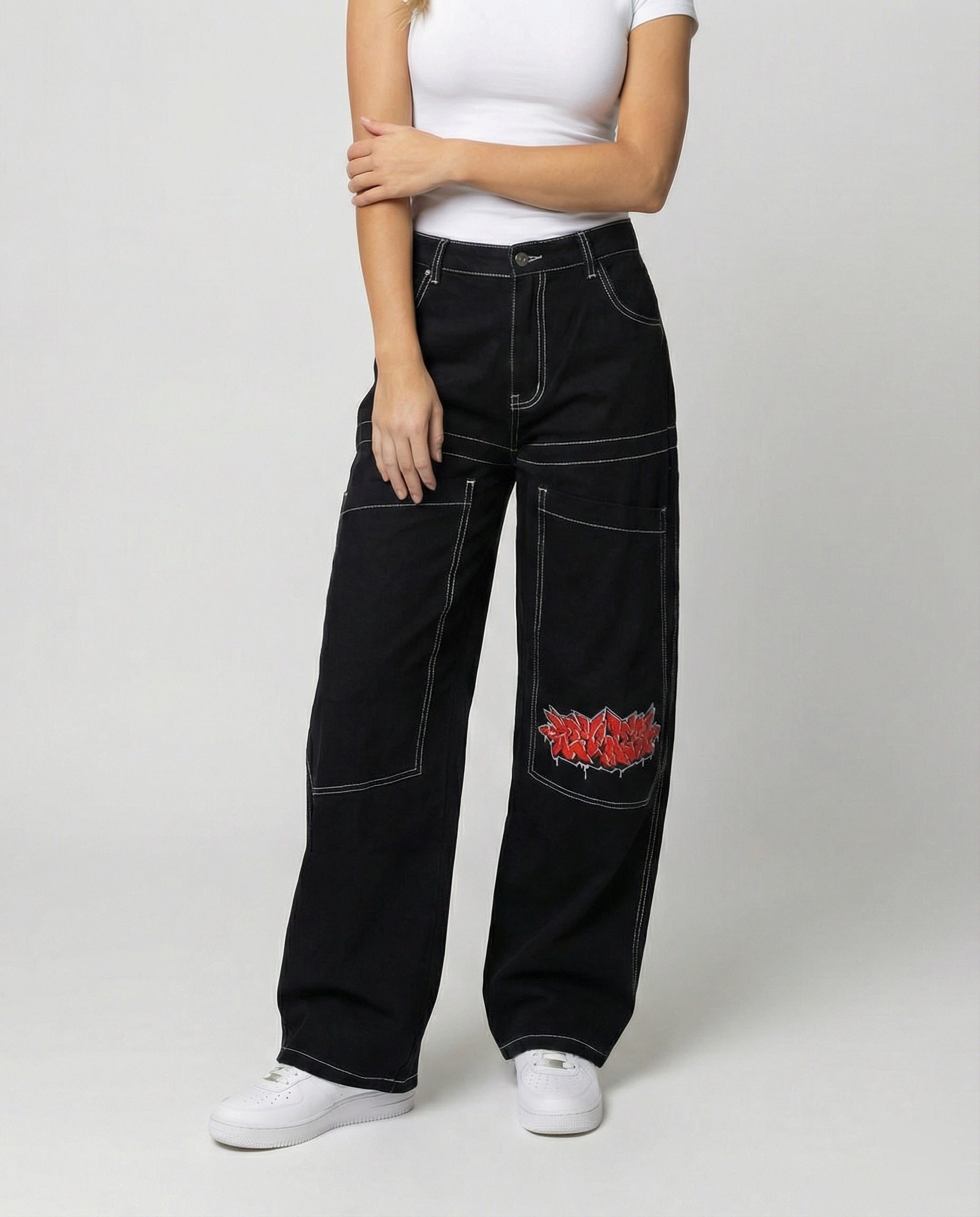 Denim Baggy Jeans mit Weiter Passform & Lässigem Stil