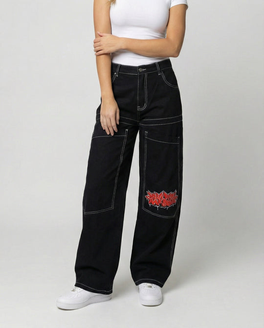 Denim Baggy Jeans mit Weiter Passform & Lässigem Stil
