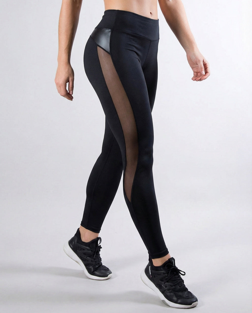 Damen Sport-Leggings mit atmungsaktivem Mesh-Einsatz