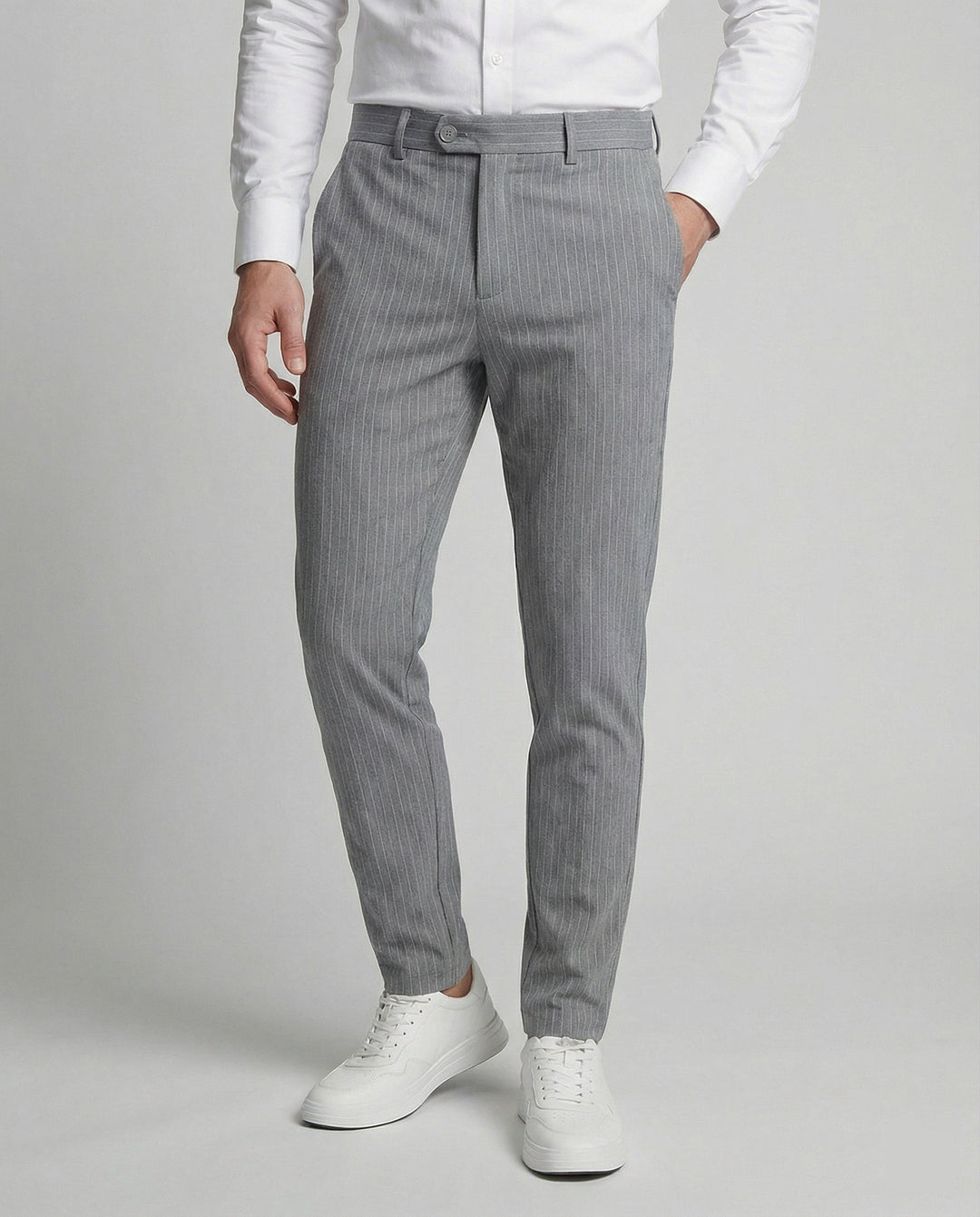 Herren Anzughose Nadelstreifen mit Stretch