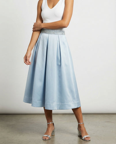 Damen Elegantes Midikleid mit Hochgeschlossenem Kragen & Schwingendem Rock