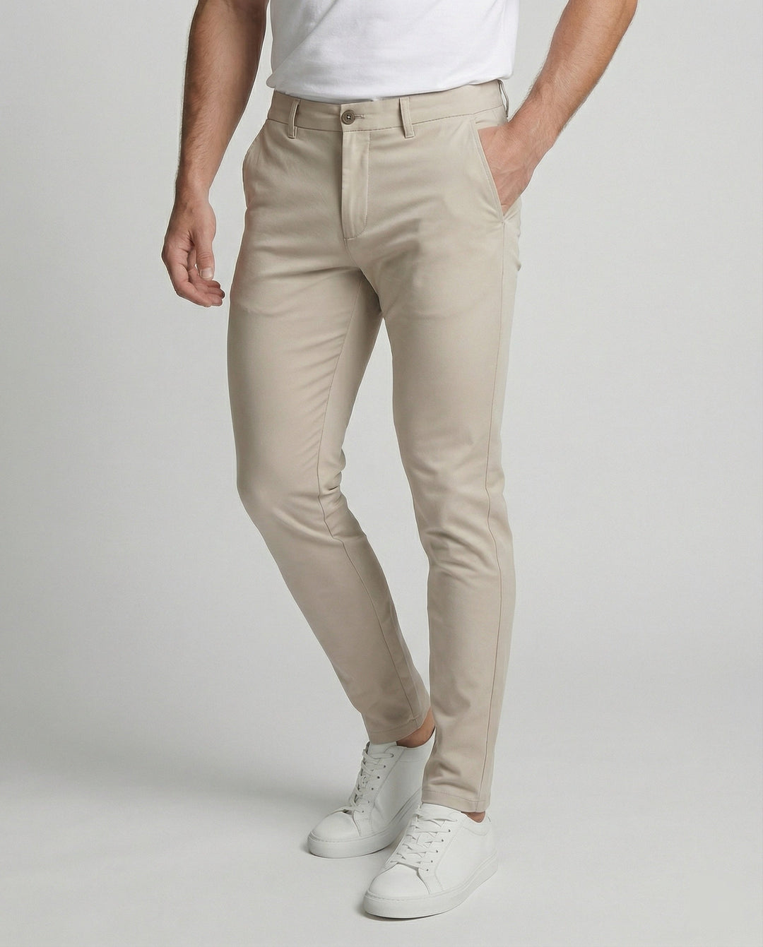 Herren Slim Fit Hose mit Elastikbund