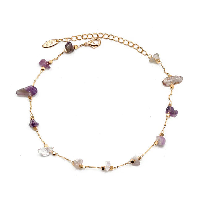 Lucky Eye Naturstein Strand Fußkettchen | Shop Nory