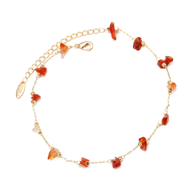 Lucky Eye Naturstein Strand Fußkettchen | Shop Nory