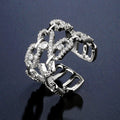 Luxuriöse geometrische Zirkon verstellbare Ringe | Shop Nory