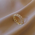 Luxus Zirkon Twist Design Gold Silber Farbe Ring | Shop Nory