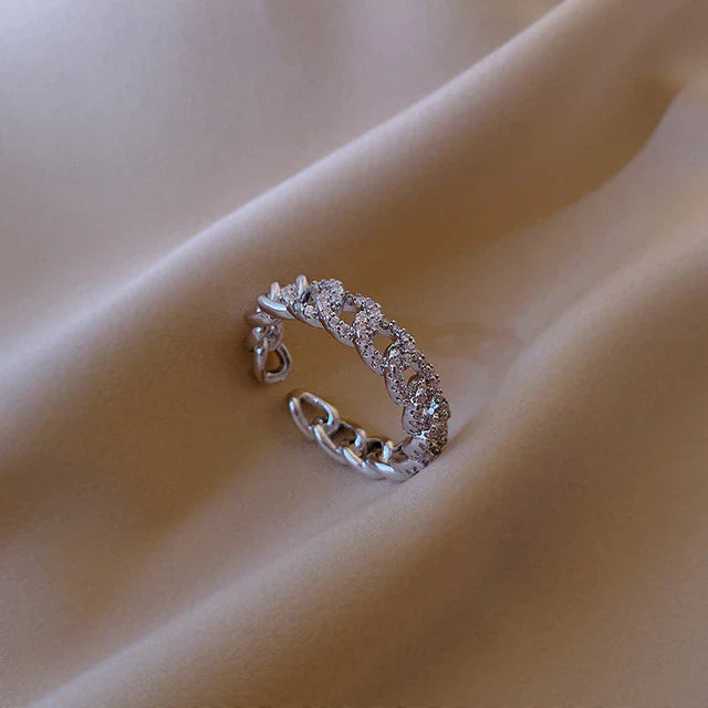 Luxus Zirkon Twist Design Gold Silber Farbe Ring | Shop Nory