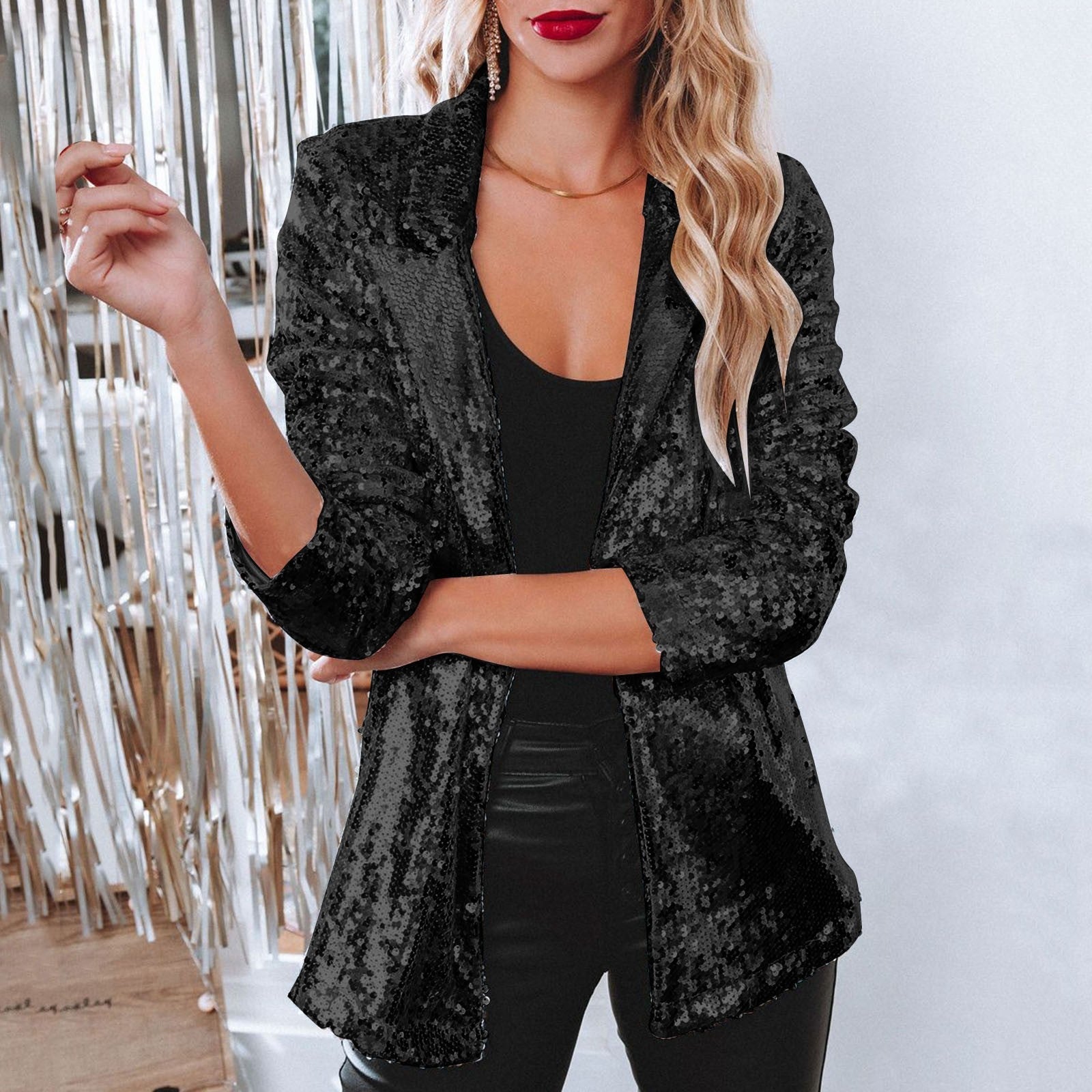 Glamouröse Pailletten Blazer
