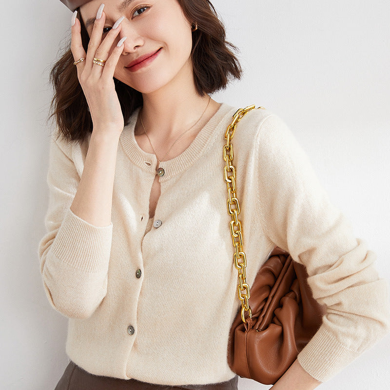 Kuschelige Strickjacke mit Feinem Muster