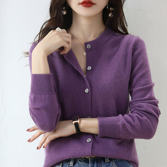 Kuschelige Strickjacke mit Feinem Muster