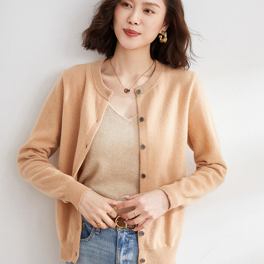 Kuschelige Strickjacke mit Feinem Muster