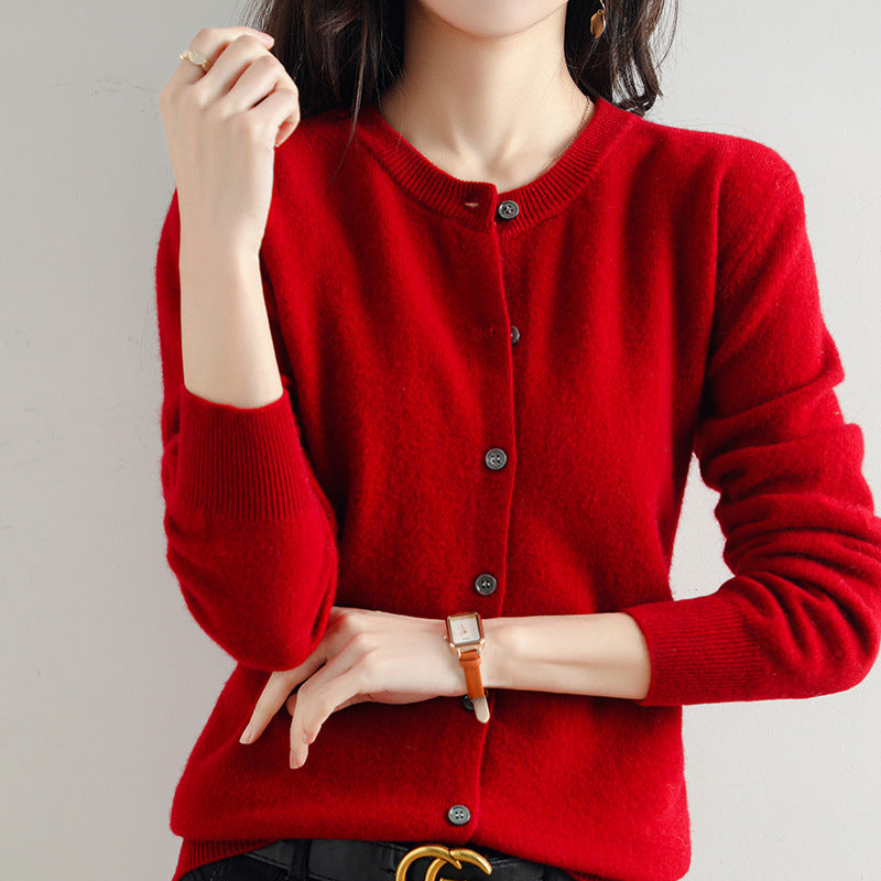 Kuschelige Strickjacke mit Feinem Muster