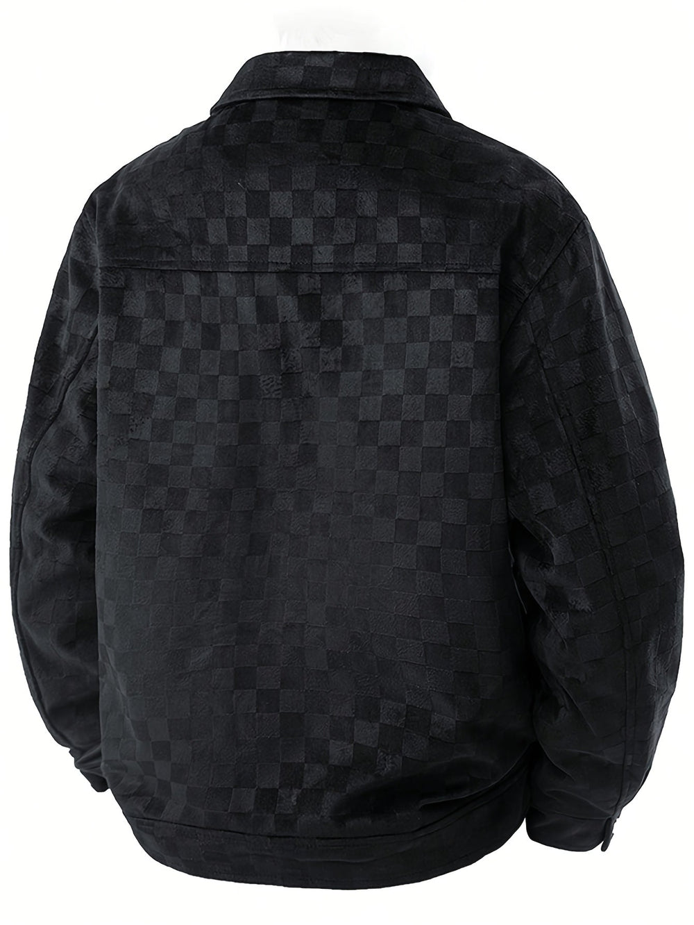 Karierte Wildlederjacke