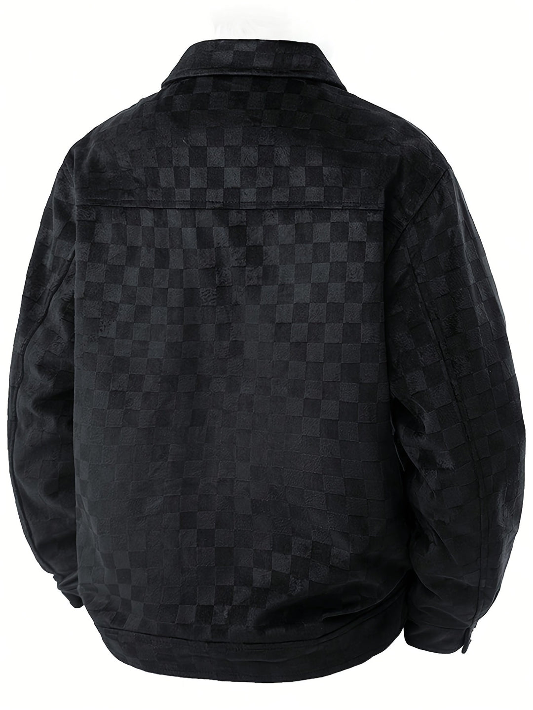 Karierte Wildlederjacke