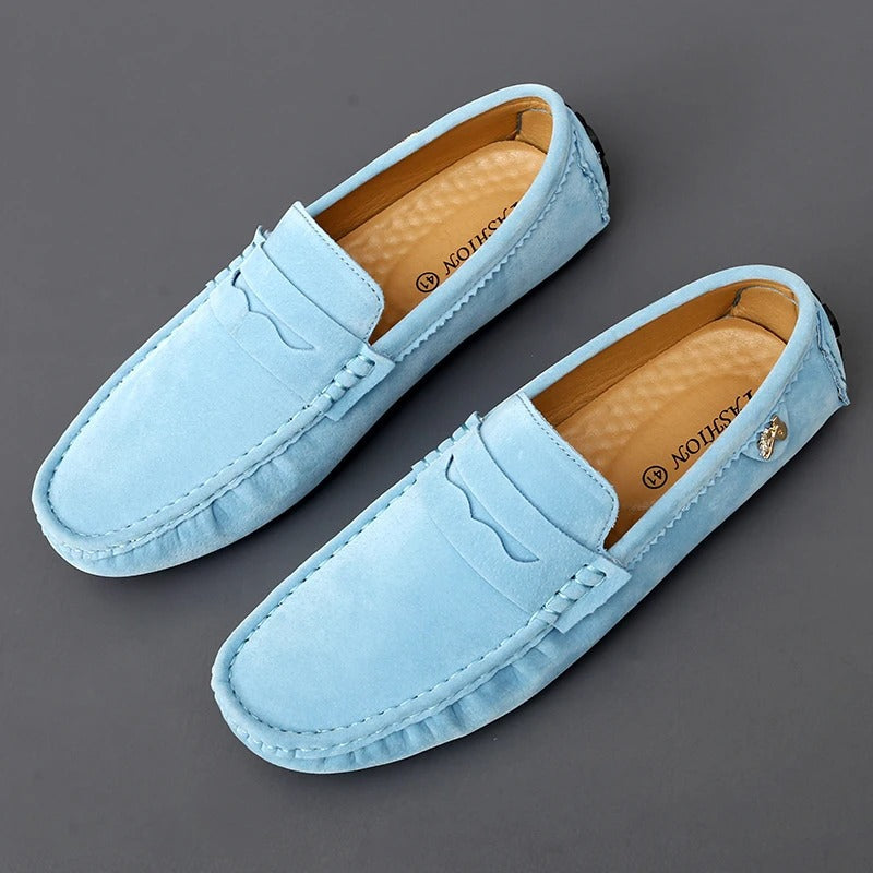 Rutschfeste Wildleder-Halbschuhe