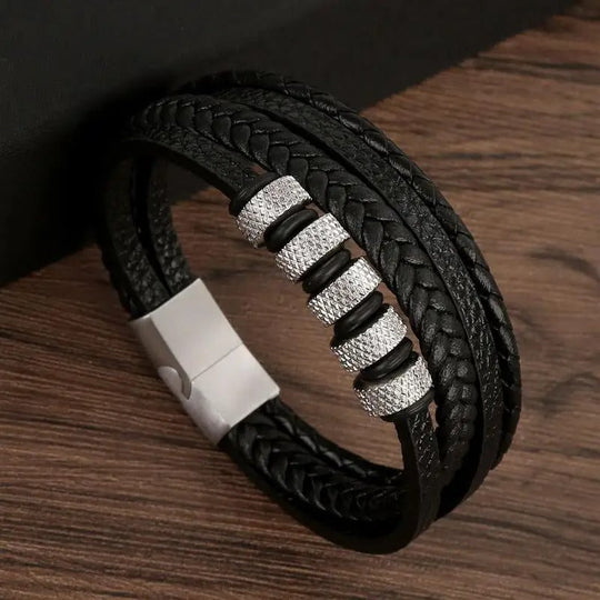 Shopnory | Robustes Armband Aus Echtleder mit Schnalle