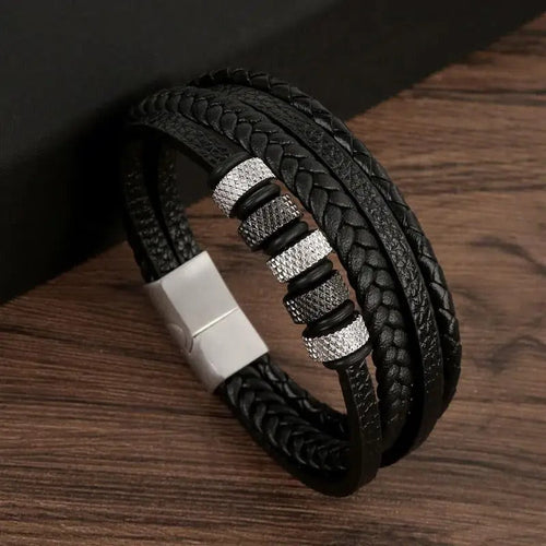 Shopnory | Robustes Armband Aus Echtleder mit Schnalle