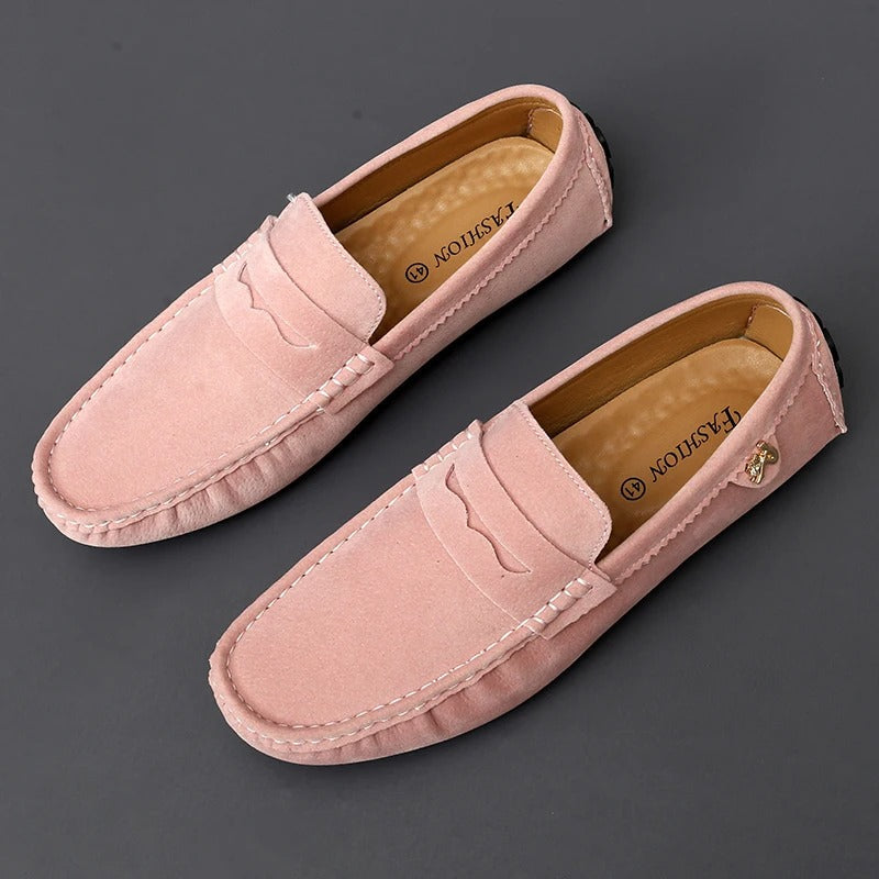 Rutschfeste Wildleder-Halbschuhe