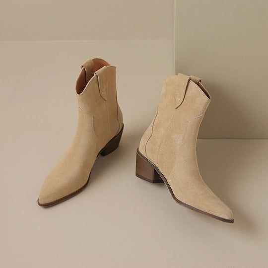 Spitzes Wedge-Ankle-Boots