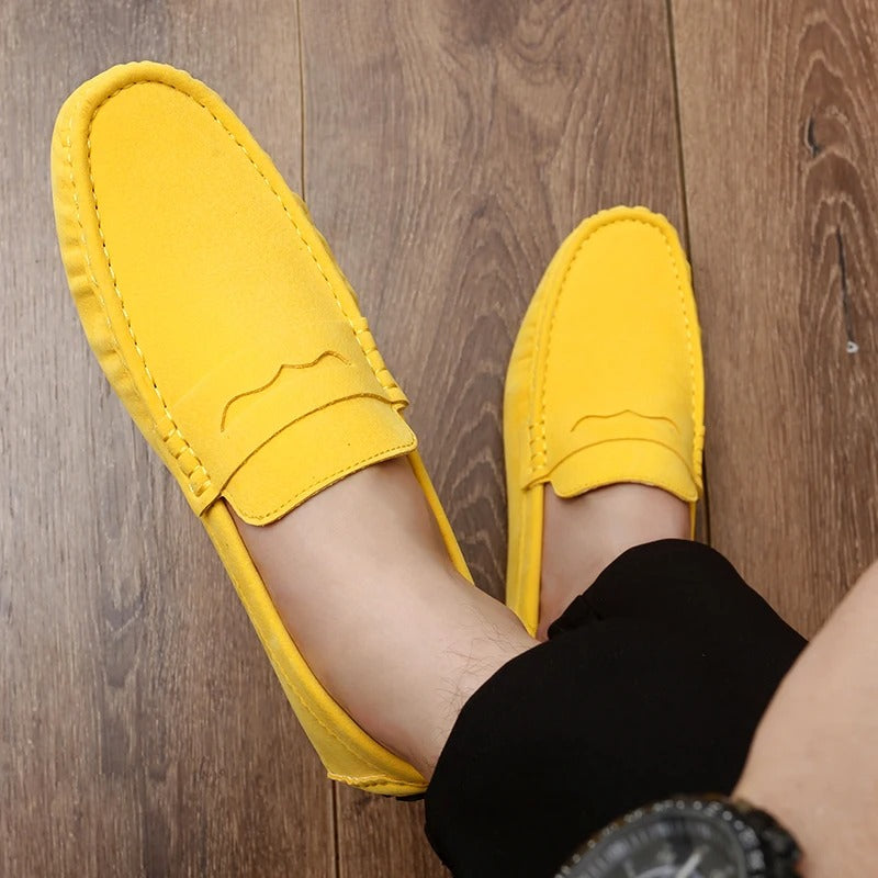 Rutschfeste Wildleder-Halbschuhe