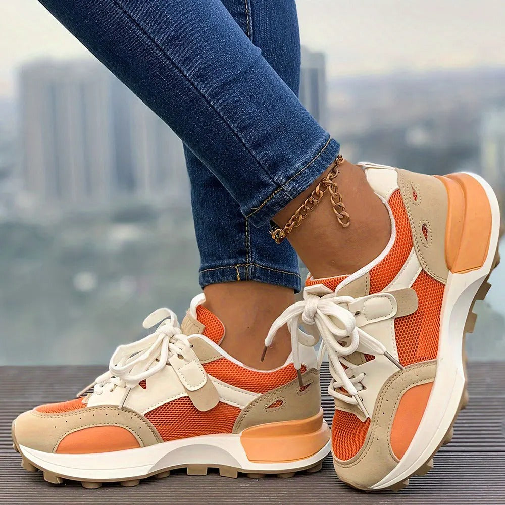 Damen Atmungsaktive Bunte Sneakers Shopnory