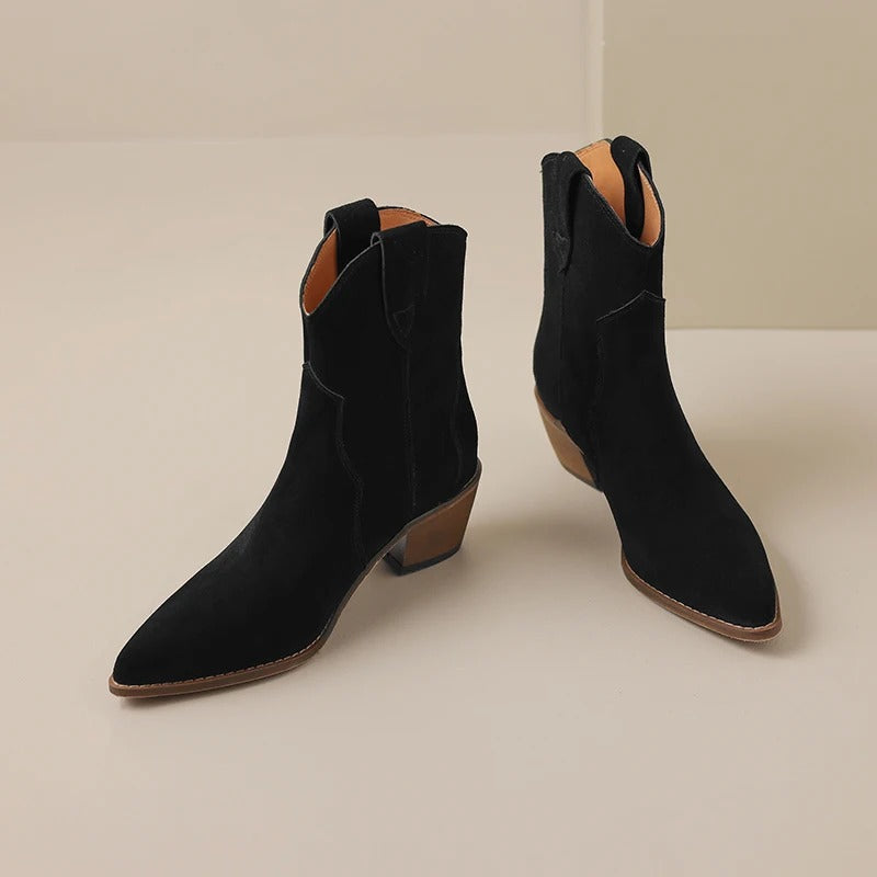Spitzes Wedge-Ankle-Boots