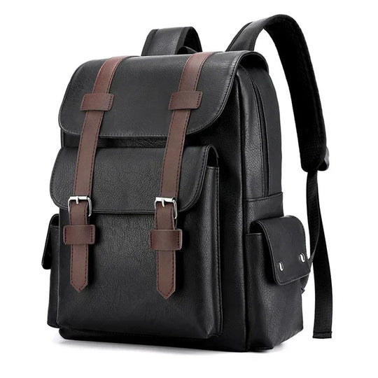 Eleganter Rucksack Aus Echtem Leder
