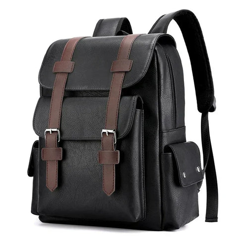 Eleganter Rucksack Aus Echtem Leder