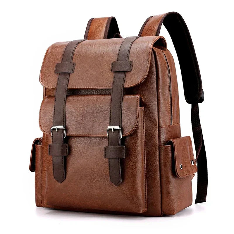 Eleganter Rucksack Aus Echtem Leder