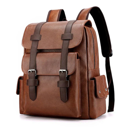 Eleganter Rucksack Aus Echtem Leder