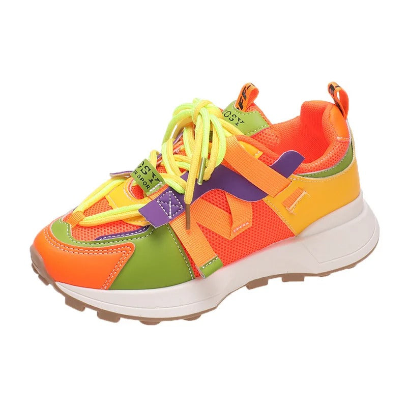 Damen Atmungsaktive Bunte Sneakers Shopnory