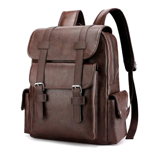 Eleganter Rucksack Aus Echtem Leder