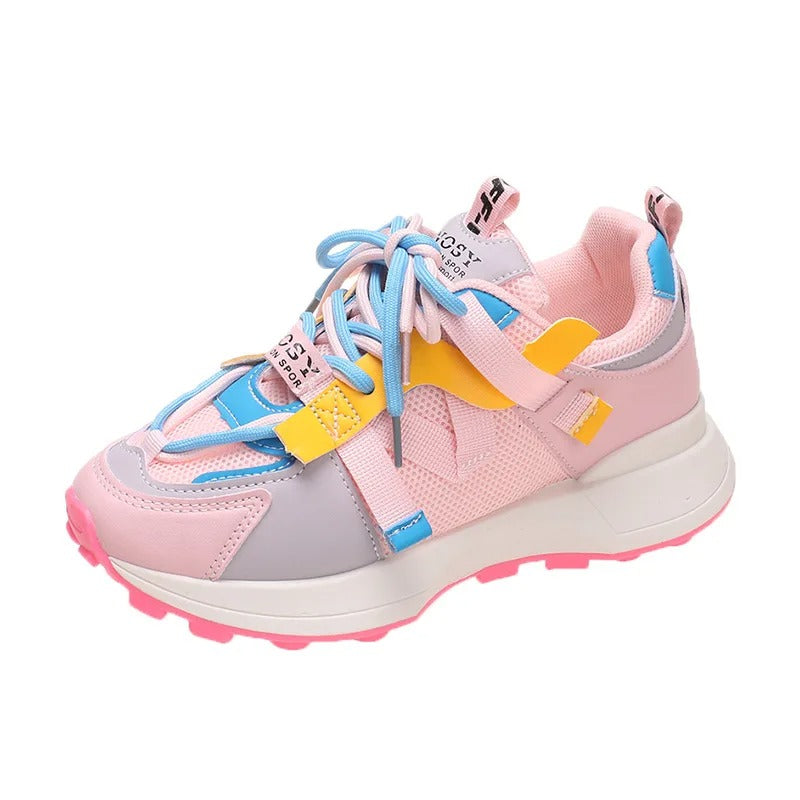 Damen Atmungsaktive Bunte Sneakers Shopnory