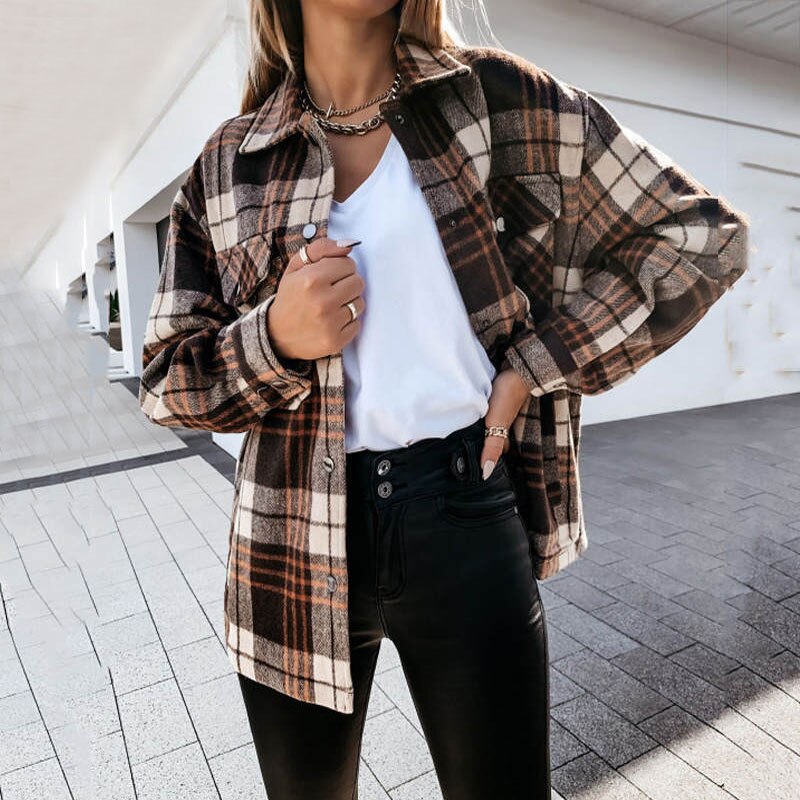 Damen Flanelljacke